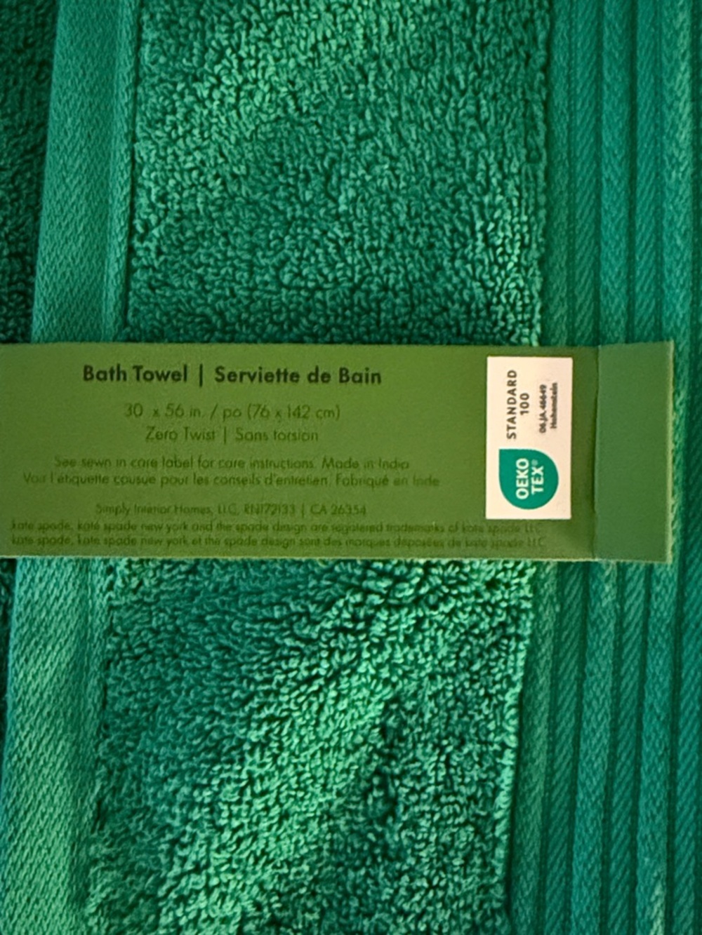 kate spade Bright Green Bath Towel - Picture 5 of 11